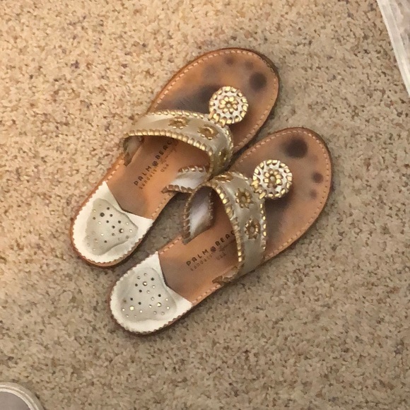Palm Beach Sandals Shoes - Gold and silver sandals